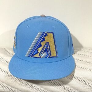 NEW ERA EXCLUSIVE FITTED ARIZONA DIAMONDBACKS 2001 WS CHAMPIONS PATCH Sz- 7 1/2